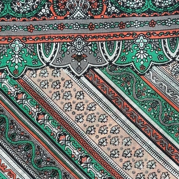 Honey Vintage Peach Silk Paisley Scarf 10 x 50 NWOT - Picture 8 of 10